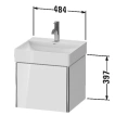 Тумба подвесная Duravit XSquare под раковину с выдвижным отделением, белый глянец (XS405902222) - миниатюра фото 2