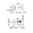 Смеситель для душа Bossini Oki с девиатором на 2 выхода и держателем (Z005360.030) - миниатюра фото 2