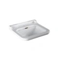 Керамическая раковина Kerasan Waldorf 60x55 см белая с отверстием под смеситель, заглушка хром (4140K1bi/cr*1) - миниатюра фото 1