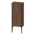 Подвесной шкаф Duravit XViu 890x400x240 мм, 1 дверь, цвет walnut dark/черный матовый (XV1305LB221) - миниатюра фото 1