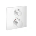 Термостат для душа Hansgrohe Ecostat Square с двойным подключением, белый матовый (15714700) - миниатюра фото 1