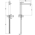 Высокий смеситель Gessi Eleganza для раковины без донного клапана, цвет Finox (46004#149) - миниатюра фото 2