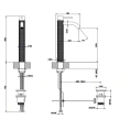 Высокий смеситель GESSI для раковины с донным клапаном в цвете steel brushed (54404#239) - миниатюра фото 2