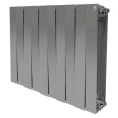 Радиатор биметаллический Royal Thermo Piano Forte 500 Silver Satin 10 секций-серебристый - миниатюра фото 1