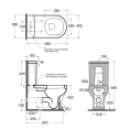 Бачок для унитаза моноблока AZZURRA CHARME белый CHCSMB000000 (CHA400/MBL bi)) - миниатюра фото 2