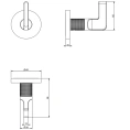 Запорный кран GESSI INCOSO 3/4 для термостатического смесителя, золото (58263#246) - миниатюра фото 2