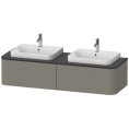 Подвесная тумба Duravit Happy D.2 Plus 1600 мм, 2 ящика, цвет Stone Grey Satin Matt (HP4936B9292) - миниатюра фото 1