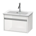 База под раковину Duravit Ketho 410x600x385 с выдвижным ящиком, белый глянец (KT642202222) - миниатюра фото 1