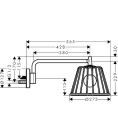 Верхний душ AX LampShower с подсветкой, дизайн Nendo, хром (26031000) - миниатюра фото 2