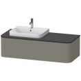 Подвесная тумба Duravit Happy D.2 Plus, 354x1300x550 мм, 1 ящик, цвет stone grey satin matt (HP4932L9292) - миниатюра фото 1