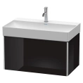 Тумба под раковину Duravit XSquare подвесная с ящиком, цвет черный глянцевый (XS406204040) - миниатюра фото 1