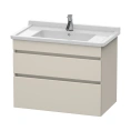 Подвесная тумбочка Duravit DuraStyle 800x470 мм, 2 выдвижных ящика, для умывальника Starck 3, цвет серо-коричневый матовый (DS648809191) - миниатюра фото 1