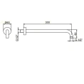Кронштейн для душевой лейки Fantini Nice 30 см, черный матовый (86 13 8027) - миниатюра фото 2