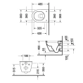 Унитаз подвесной Duravit Darling New Compact 360×485 мм с антивандальным покрытием WonderGliss (25490900001) - миниатюра фото 2