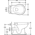 Приставной унитаз Kerasan Retro 101101 с горизонтальным выпуском (101101) - миниатюра фото 7