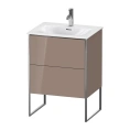 Напольная тумба Duravit XSquare с двумя ящиками, цвет Cappuccino HG (XS452208686) - миниатюра фото 1