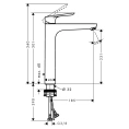 Смеситель для раковины Hansgrohe Logis E 230 мм, хром, с донным клапаном (71162000) - миниатюра фото 2