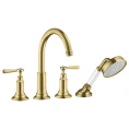 Смеситель AX Montr для края ванны с 4 отверстиями в цвете шлифованная медь (16550950) - миниатюра фото 1