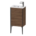 Тумба подвесная Duravit XViu для раковины 072343, цвет walnut dark/черный матовый (XV4480RB221) - миниатюра фото 1