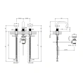 Смеситель GESSI INCOSO для раковины на 3 отверстия, донный клапан, цвет Nero XL (58111#299) - миниатюра фото 2