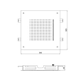Душевая лейка Almar потолочная встраиваемая 500x500 мм с 2 режимами (E044280.MS) - миниатюра фото 2