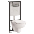 Комплект для унитаза VitrA Normus 9773B003-7203 с кнопкой в матовом хроме - миниатюра фото 1