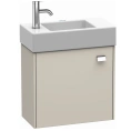 Тумба подвесная Duravit Brioso 484×239×442 мм, серая матовая, с дверцей на левых петлях (BR4051L1091) - миниатюра фото 1