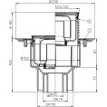 Трап HL3100 с решеткой 138x138 мм и вертикальным выпуском DN50/75/110 - миниатюра фото 3