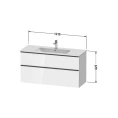 Тумбочка подвесная Duravit D-Neo 1210 мм, белый высокоглянцевый, 1 ящик (DE436402222) - миниатюра фото 2
