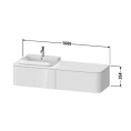 Подвесная тумба Duravit Happy D.2 Plus, 354x1600x550 мм, 2 ящика, цвет Stone Grey Satin Matt (HP4944R9292) - миниатюра фото 2