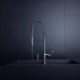 Кухонный смеситель AX Montreux Semi-Pro: однорычажный, высокий излив 270 мм, цвет под сталь (16582800) - миниатюра фото 1