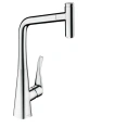 Смеситель для кухни Hansgrohe Metris Select M71 с выдвижным душем и поворотным изливом (73803000) - миниатюра фото 1