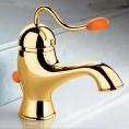 Смеситель однорычажный Nicolazzi Signal с автоматическим сливом золото (3402GO20) - миниатюра фото 1