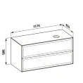 Подвесная тумба Laufen New Classic 1180 мм с двумя ящиками, белая глянцевая (4.0608.4.085.631.1) - миниатюра фото 2