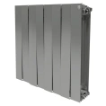 Радиатор биметаллический Royal Thermo Piano Forte 500 Silver Satin 8 секций-серебристый - миниатюра фото 1