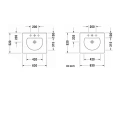 Раковина Duravit Darling New для мебели с переливом, 3 отв., 630x520 мм, белый (499630030) - миниатюра фото 2