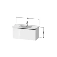 Подвесная тумбочка Duravit D-Neo, 1 ящик, цвет Black Oak, 440x984x452 мм (DE425601616) - миниатюра фото 2