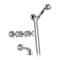 Встраиваемый трехвентильный смеситель для ванны Nicolazzi Nuova Brenta с душевой лейкой, хром (2503CR) - миниатюра фото 1