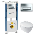 Комплект подвесного унитаза Jacob Delafon Presquile E4440 с инсталляцией Geberit и шумоизоляцией - миниатюра фото 1