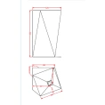 Напольная раковина Artceram SHARP 50×50×85 см: стильная отдельностоящая модель без отверстий - миниатюра фото 2