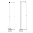 GESSI OUTDOOR Напольная душевая стойка для улицы Black XL (63201#299) - миниатюра фото 2