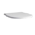 Сиденье для унитаза AZZURRA XL белое с хромированными петлями (XL1800bi/cr) - миниатюра фото 1
