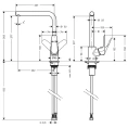 Кухонный смеситель Hansgrohe Focus M41 однорычажный, цвет под сталь (31827800) - миниатюра фото 2