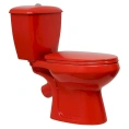 Унитаз-компакт Элисса красный от Оскольской керамики - миниатюра фото 1