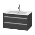 База под раковину Duravit Ketho для ME by Starck, графит матовый, 2 выдвижных ящика, 480x800x475 мм (KT642904949) - миниатюра фото 1