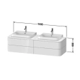 Консоль для мебели Duravit Happy D.2 Plus 1600 мм средиземный дуб (HP032HB7171) - миниатюра фото 2