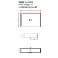 Накладная раковина Artceram SCALINO 38x55 см без отверстий, белая - миниатюра фото 2