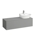 Подвесная тумба Laufen New Classic 118 см с 1 ящиком, раковина справа, серый цвет (арт. 816852) (4.0608.6.085.627.1) - миниатюра фото 1