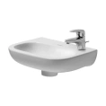 Раковина для ванной Duravit D-Code 36x27 см без перелива, с отверстием слева (7053600092) - миниатюра фото 1