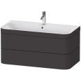 Комплект мебели Duravit Happy D.2 Plus с раковиной bi-color в цвете Графит супермат (HP4638O8080) - миниатюра фото 1